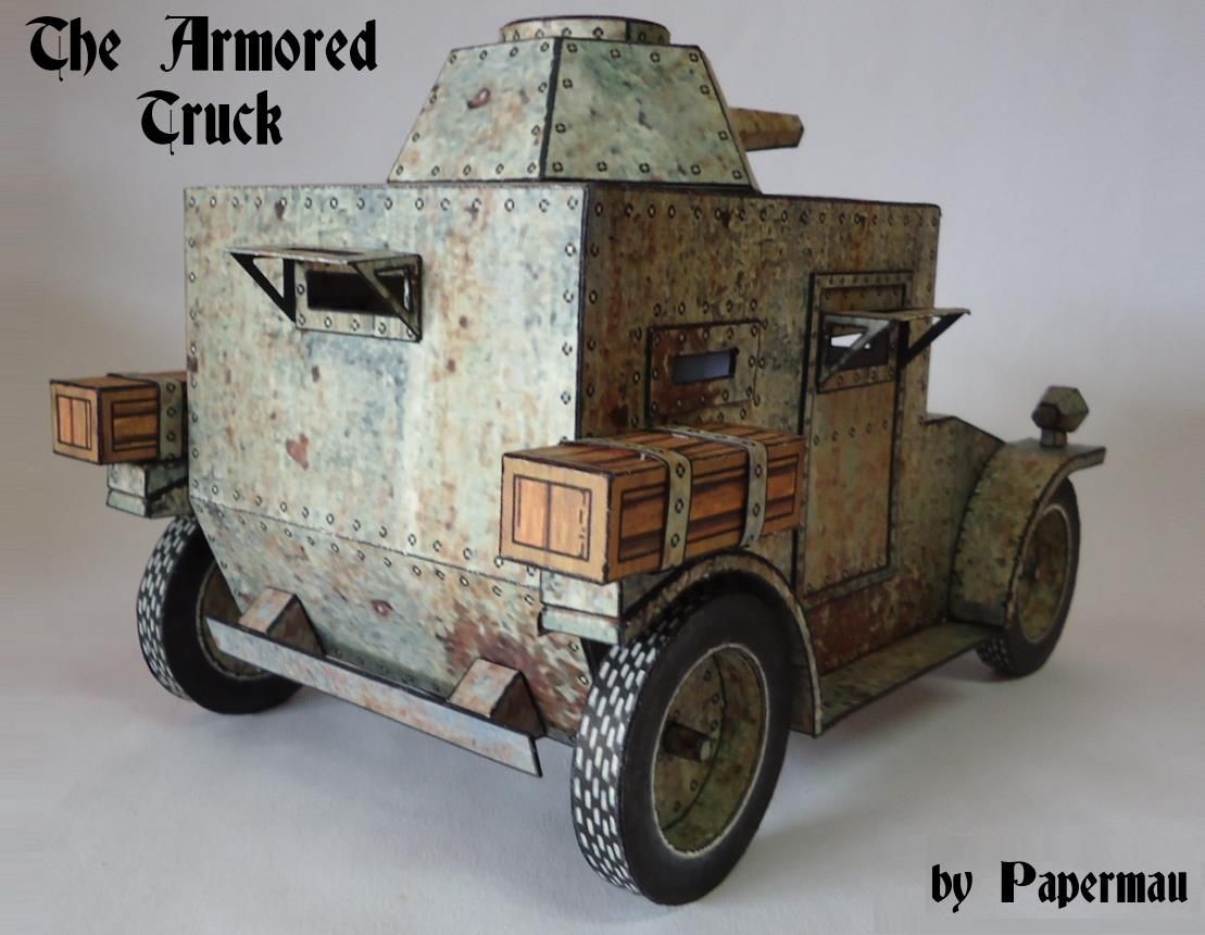 The Old Armored Truck Paper Model Papermodelers